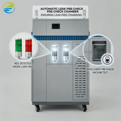 Giá tốt Thiết bị lấp đầy chất làm lạnh cung cấp kiểm tra trước rò rỉ tự động cho độ chính xác sạc Trực tuyến